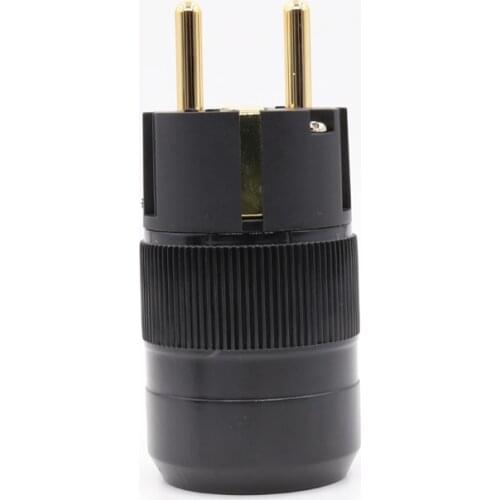 Factory directly Offer 24k Gold plated EU Male plug hifi schuko Power connectors