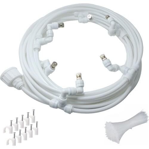 360 Rotating Atomized Spray System 9M(30FT) Adjustable Plant Watering Misting Cooling System For Outdoor Courtyard Garden