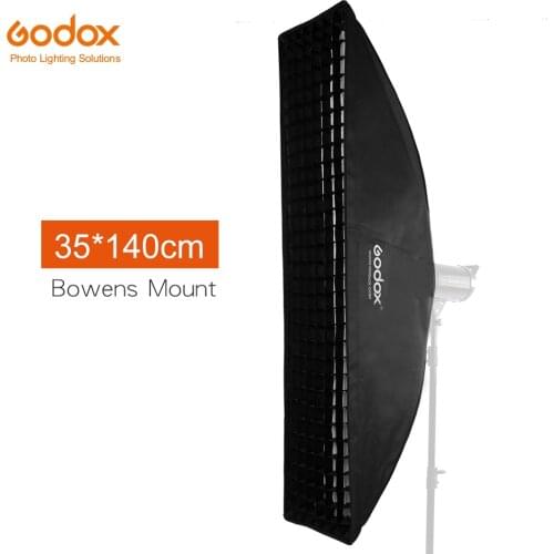 Godox 35x140cm 14"x55" Honeycomb Grid Rectangular Bowens Mount Softbox Studio Strobe Softbox Diffuser for Studio Strobe