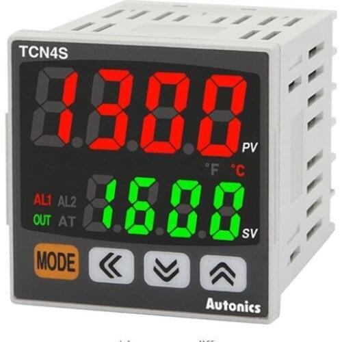 TCN4S-22R Temp Control, 1/16 DIN, Dual display 4 Digit, PID Control, Relay & SSR Output, 2 Alarm Output, 24VAC/24-48VDC