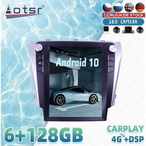 Tesla style For Toyota Camry 2012+ Android Car Radio Player GPS Navigation 360 Camera Auto Stereo Multimedia DSP Carplay 4G LTE