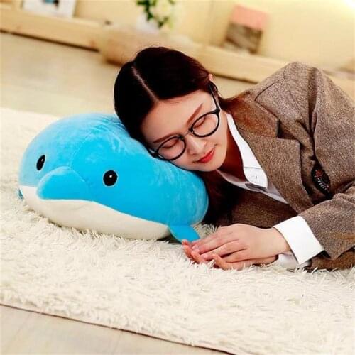 Fat cute plush dolphin toy stuffed blue dolphin doll gift about 60cm 2622