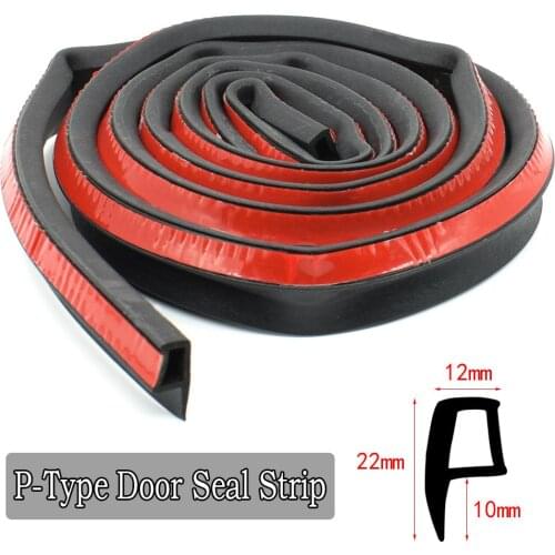 P Type Car Door Edge Seal Strip Rubber Sealing Strips Weatherstrip Anti-dust Rainproof Moulding Filler Sealant Auto Styling 4m