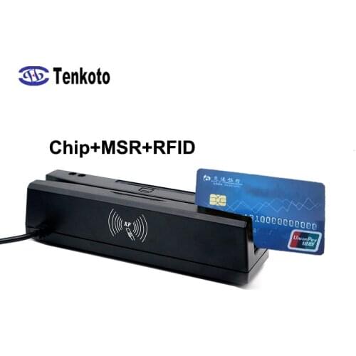 USB Smart Card Reader For Bank Card IC/ID EMV Chip Card Reader RFID Writer Magnetic Reading All In One MSR Terminal