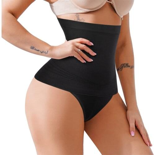 Tummy Control Thong Shapewear High Waist Body Shaper Tummy Control Pants Slimming Underwear for Women Waist Trainer Butt Lifter