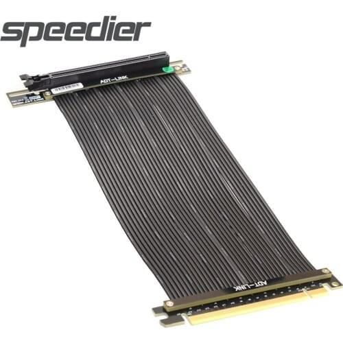 High Speed 4.0 x16 PCIE Riser Cable Graphics Video Card PCI-E Gen4 16x Flexible Riser Extender 90 Degree GPU For ATX PC Chassis