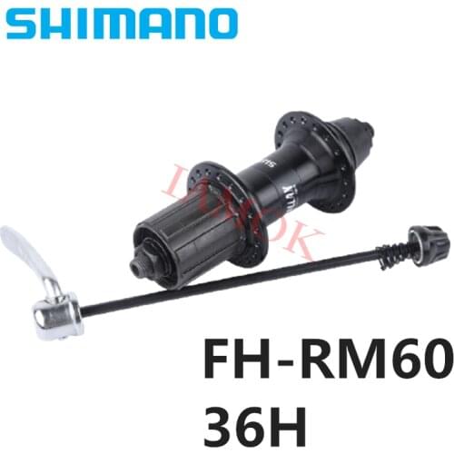 SHIMANO FH-RM60 Bike Aluminium Alloy Rear Hub Iamok 36H V Brake Bead with Quick Release Bicycle Parts