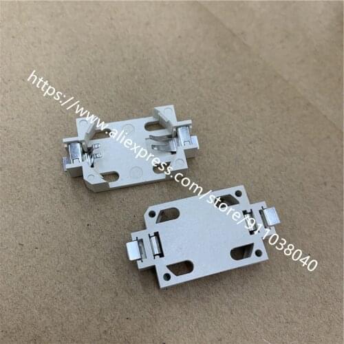 10pcs/lot CR2032 button battery holder SMD battery box 3V vertical straight plug horizontal BS-6-8 base