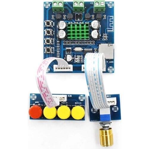 15W*2 Dual Channel TF Card Digital Bluetooth Amplifier 15W+15W With Volume Adjustment DC12-24V Audio Stereo Amplifiers