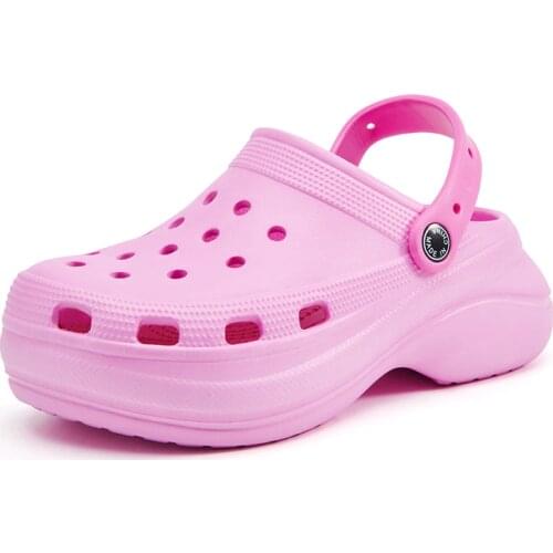 2021 Light Platform Womens Slippers Summer Beach EVA Soft Sole Slide Couples Dress Ladys Sandals Lovers Garden Jelly Shoes 408