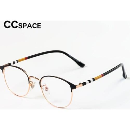 49137 Metal Acetate Glasses Frames Striped Men Women Optical Fashion Computer Glasses