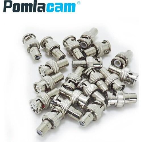 B-1C 100pcs/lot BNC Male Plug To RCA Female Jack Adapter Connector Coaxial CCTV Durable BNC connector camera Accessories
