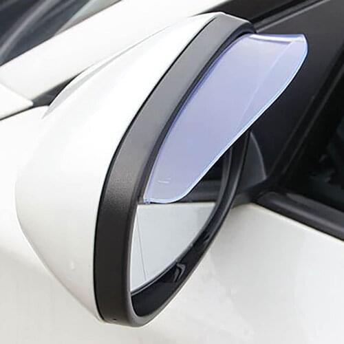 2Pcs Car Rearview Mirror Rain Eyebrow Auto Car Rear View Side Rain Shield Snow Guard Sun Visor Shade Protector 1124