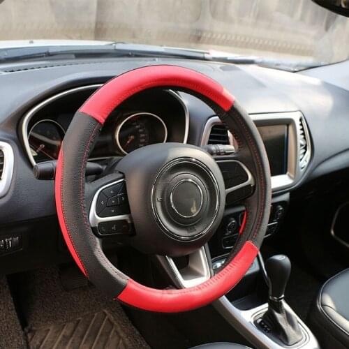 38CM Trend Odorless Steering Wheel Cover Steering Wheel Covers For AUDI A1 A2 A3 A4 A5 A6 A7 A8 Q2 Q3 Q5 Q7 TT Car