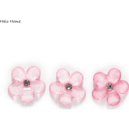 10pcs Flower Series Drill Resin Flatback Cabochon for Fridge stickers Jewelry DIY Phone Case Scrapbooking Crafts Decor 16mm