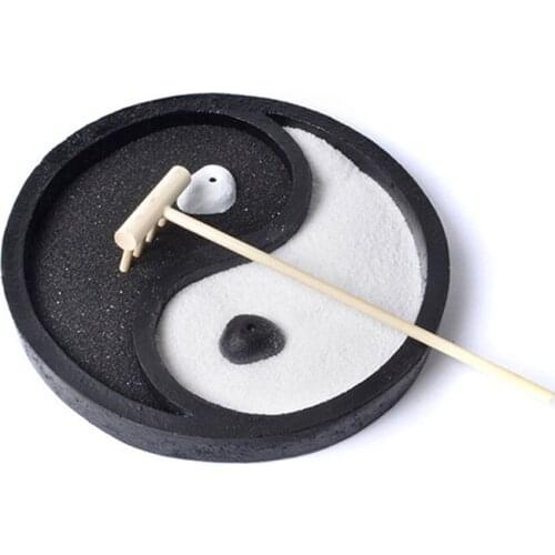 Creative Crafts Zen Sand Table Meditation Psychology Ornaments Home Decoration Chan Buddha Sand Table Tea House Display Supply