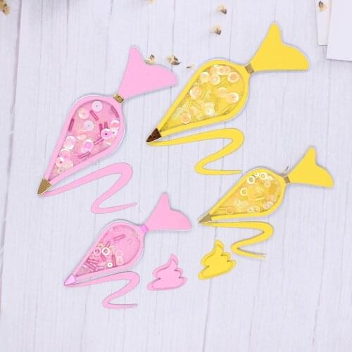 KSCRAFT Frost Piping Tool Shaker Metal Cutting Dies Stencils for DIY Scrapbooking Decorative Embossing DIY Paper Cards