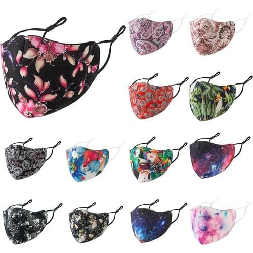 Best Selling,fashion Floral Cotton Face Masks For Women Men Adult Washable Cloth Masks Mascsrillas Party Decoration