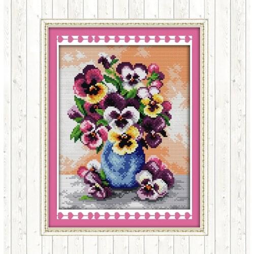 Orchid Chinese Cross-stitch Flowers 14CT 11CT DMC Counted Print on Canvas Embroidery Kit DIY Handmade Needlework Kits Home Decor