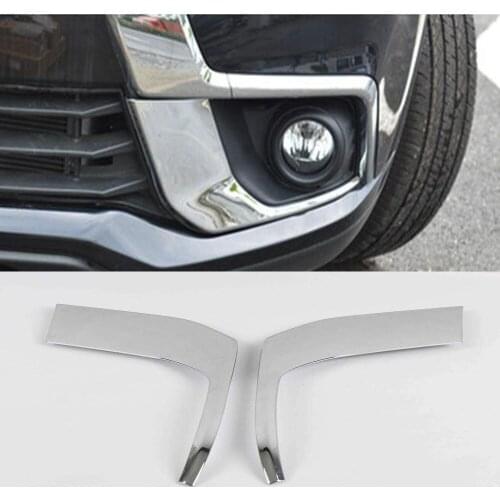 For Mitsubishi ASX Outlander Sport 2016 2017 2018 Car Front Fog Lamp Light Cover Trim Foglight Eyebrow Trim Exterior Accessories