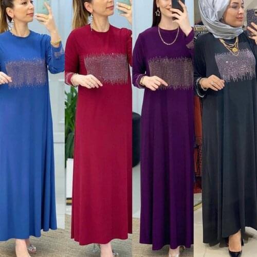 Long Sleeve Maxi Dress African Dresses for Women 2021 Summer African Clothes Dashiki Diamonds Boubou Robe Africaine Femme Abaya