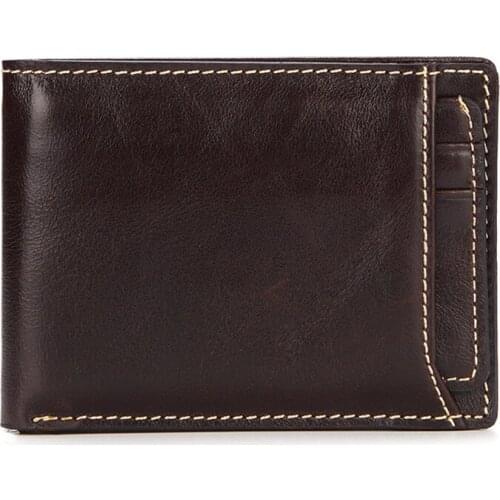 RFID Men Gift Business Money Bag Card Case Luxury Mens Genuine Leather Wallet Business Card Holder Luxury Designer Wallet