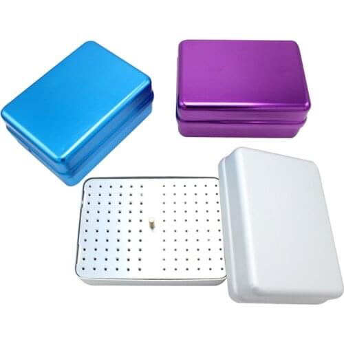 Dental 120 Holes Autoclave Sterilizer Case Diamond Burs Drill Dental Disinfection Endo Files Holder Box Dentist Tools Materials