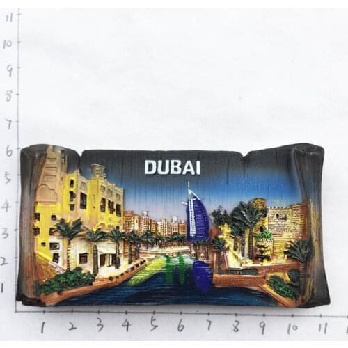 Middle East Dubai tourist souvenirs three-dimensional night view magnetic stickers refrigerator stickers