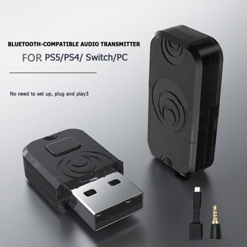 USB Bluetooth-compatible Audio Transmitter Receiver Adapter for Nintendo Switch PS5 PS4 PC Receiver USB Dongle Wireless Adapter