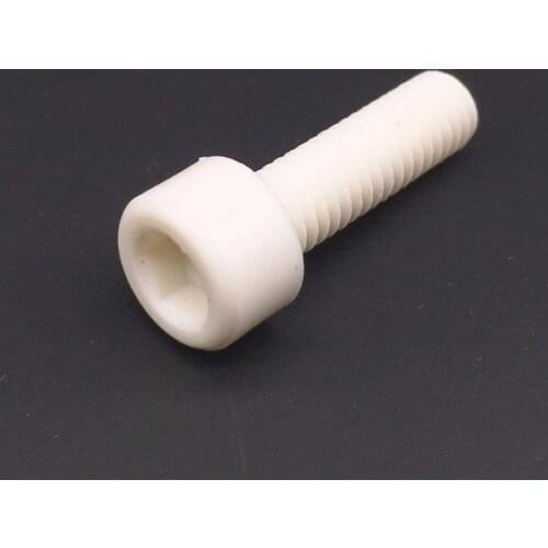 Wkooa M5 Cap Screws Hex Socket Head PP Plastic Screw White