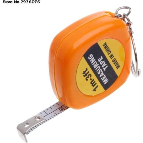 OOTDTY Retractable Ruler Tape Measure Mini Portable Pull Ruler Keychain 1m Random Color Esquadro Para Marceneiro Trena De Medir