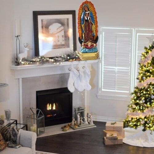 1PC Exquisite 8 Inch Guadalupe Virgin Mary Statue Christian Figure Gift Christmas Decoration Ornaments