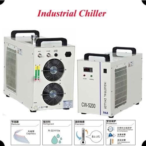 1pc Laser Water Chiller 110V/220V Industrial Chiller Cooling Machine Laser Chillers CW5200DG
