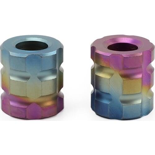 1Pcs Titanium Alloy Colorful Knife Beads Paracord Umbrella Rope Cord Outdoor EDC Pendant Bead