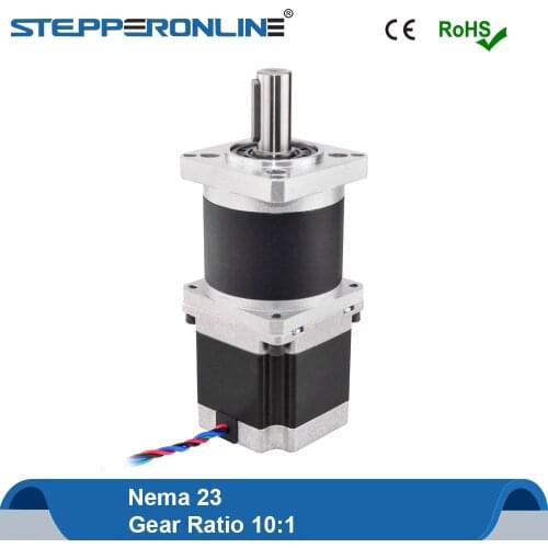 10:1 High Precision Planetary Gearbox Nema23 Stepper Motor Nema 23 Stepping Motor Extruder 4-lead 2.8A L=56mm for 3D Printer