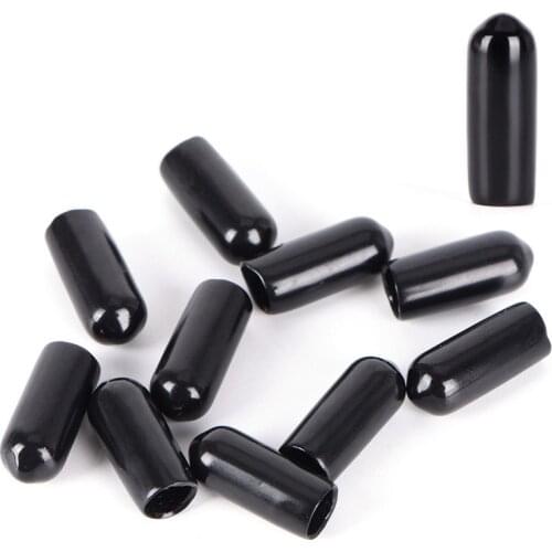 10PCS 3/4/5/6/7/8MM Black Rubber End Caps For 4 Lines Quad Stunt Kite Fixed Parts