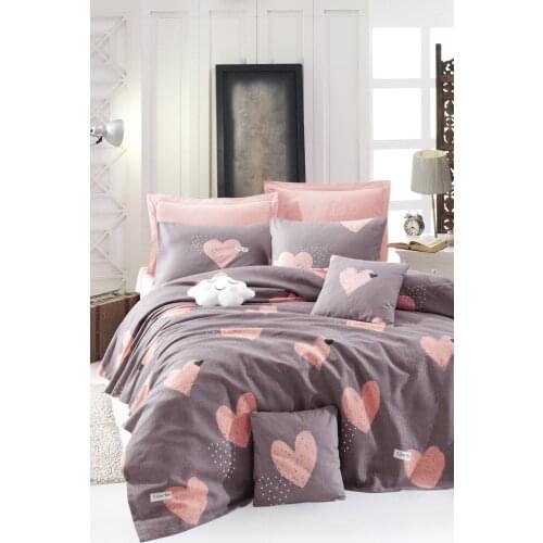 2021 PIQUE Set Turkish Cotton With Pillowcase Bedspread Sets Bed Linen Sheet Modern For Summer Full Size Duvet Cover Pink Love