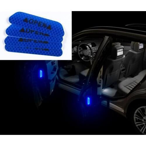 4Pc Car Door Safety Warning Reflective Stickers OPEN Sticker For Mini Cooper R52 R53 R55 R56 R58 R59 R60 R61 Paceman Countryman