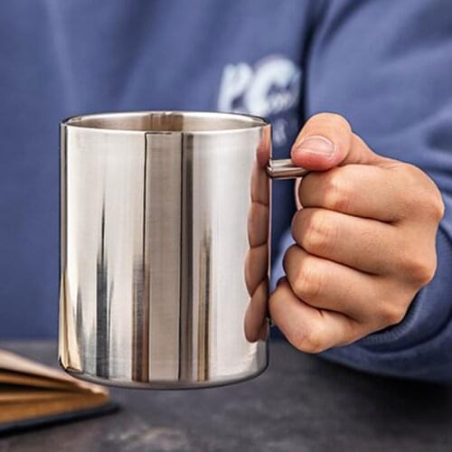 400ml Double Wall Stainless Steel Coffee Mug Insulated Steel Cup Tumbler Portable Travel Mugs Beer Coffee Milk Tea Cup Drinkware