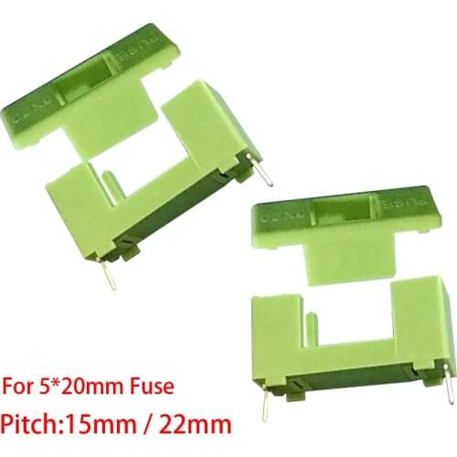 5*20mm 5x20mm 6.3A 250V 15mm 22mm Pitch PTF-77/78 PCB Board Welding Panel Mount Socket Block Box Fuse Holder With Cover