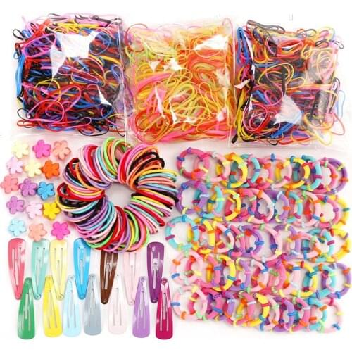 780 Pcs Suits Children Girl Cute Hair Bands Elastic Hair Band Elastic Rubber Band Hair Band Ponytail Hair Accessories Hairpin
