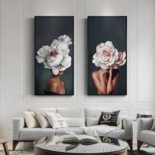 Abstract Sexy Flower Fairy Canvas Painting Modern Wall Art Pictures For Living Room Girls Room Aisle Studio Posters And Prints