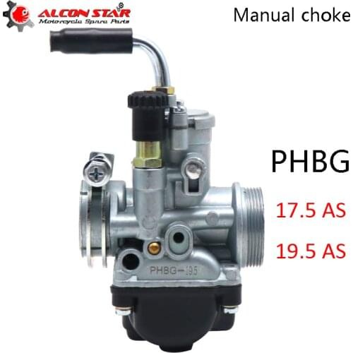 Alconstar- 17.5mm AS 19.5mm AS Dellorto Motorcycle Vergaser Carburetor Manual Choke Racing For Honda Yamaha Kawasaki GY6 Moped