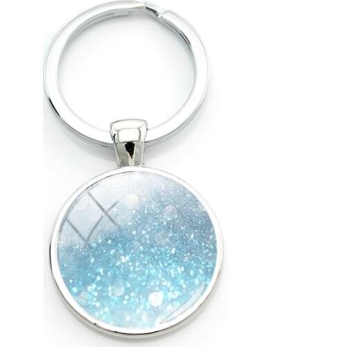 TAFREE Luminous Particles Pictures Keyrings Stars Of The Universe Woman Vintage Key Chain For Female Bag Ornament