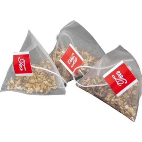 Tea Filter Bags 100pcs Nylon Bag with String Household Leaf Tea Bags Infuser Drawstring Empty Tea Bags for Herb Spice L