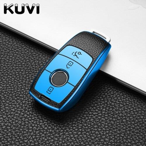 Leather TPU Car Key Case Cover Key Bag For Mercedes Benz A C E S Class W177 W213 W205 W221 Accessories Holder Shell Keychain