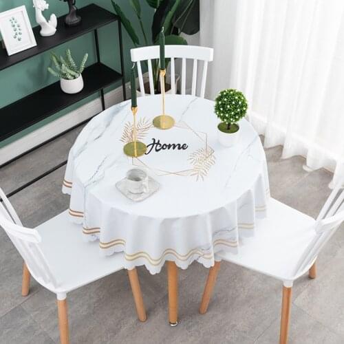 Cotton Linen Nordic Round Tablecloth Colored Stripe Pattern Cover Washable Table Cloth for Tea Table Rectangular Cover Cloth