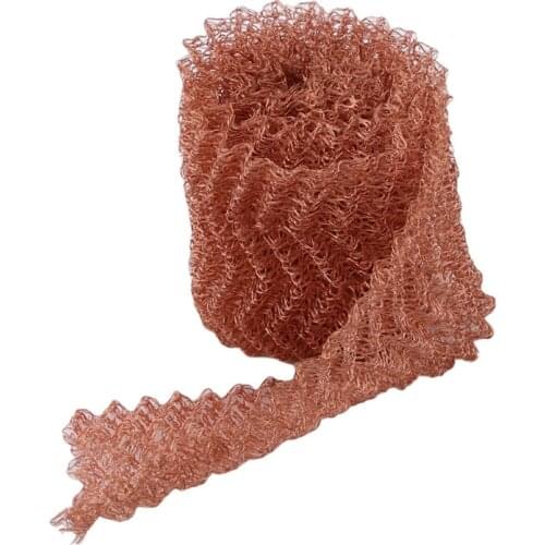 Copper Stainless Steel Mesh For Distillation Pure Copper Packing Length 37inch Width 3.94inch Distillation Gas Liquid Filter