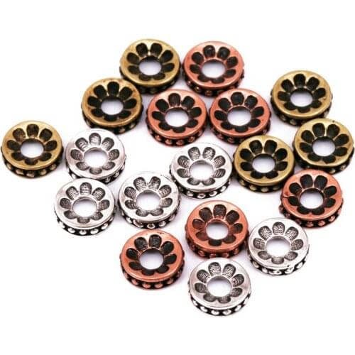 Fashion old Round Spacer Beads fit for DIY beads Bracelet Charms Jewelry Findings 8mm