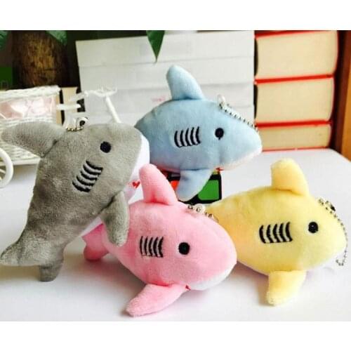 Cartoon Animal Mini Shark Plush Toy Stuffed Toy Key Chain Pendant Toys Keychain Bag Pendant Kids Gifts